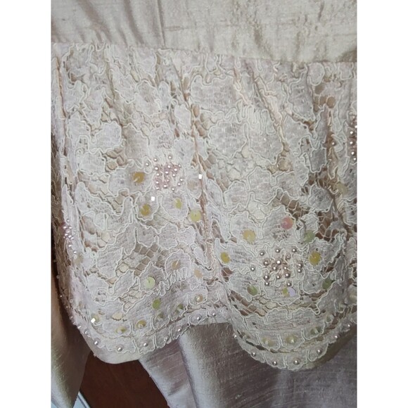 NOS vintage Saint Romei sz 10 light pink 100% silk two piece suit w/belt - Picture 7 of 16